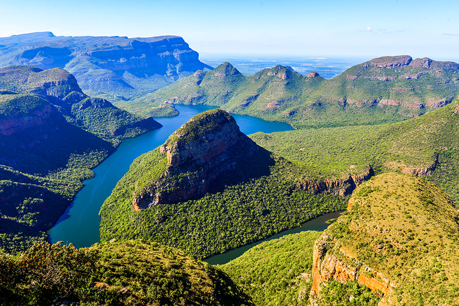 Widok z góry na kanion rzeki Blyde - Ecco Travel - RPA